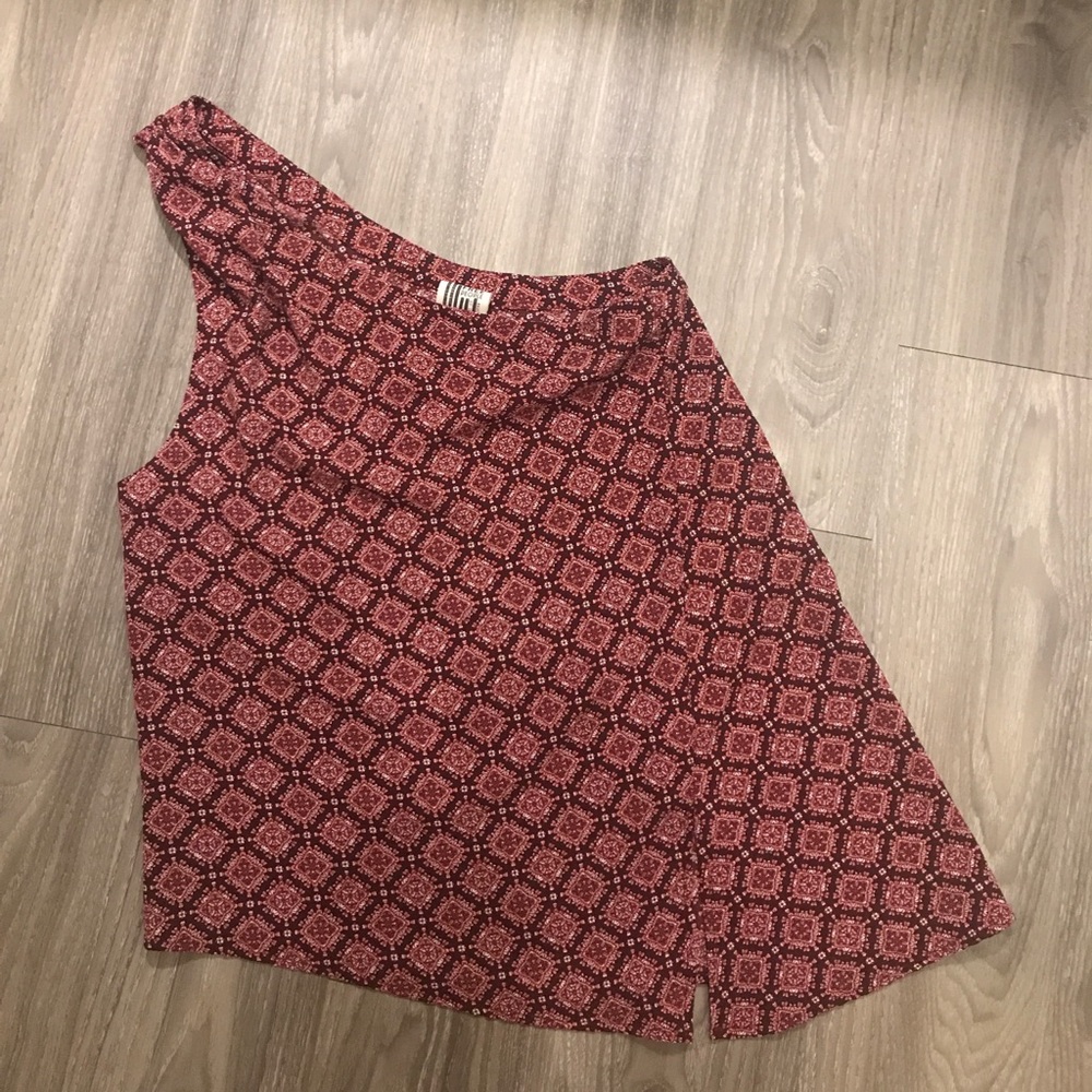 One shoulder free people summer tank